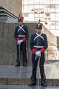 Honor guard at statue of Jose Artigas in Montevideo, Uruguay