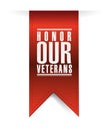honor our veterans hanging sign illustration Royalty Free Stock Photo