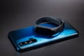 Honor 20 Pro mobile phone and Xiaomi Mi Smart Band 4 bracelet