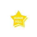 Honor Roll achievment star icon Royalty Free Stock Photo