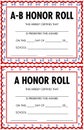 Honor roll certificates Royalty Free Stock Photo