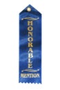 Honorable Mention Ribbon Royalty Free Stock Photo