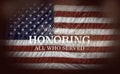 Honoring All Who Served Royalty Free Stock Photo