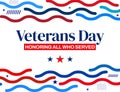 Honoring all who served, veterans day wallpaper with patriotic colors and typography Royalty Free Stock Photo