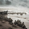 Honoring the Bravery of the Soldiers of D-Day: A Powerful Image of the Normandy Landings