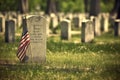 Honoring the Fallen: Memorial Day Tribute to the American Flag in Grave,