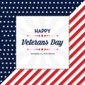 Veterans day concept in flat design