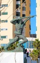 Honoring Heroes: Partisan Statue of Unknown Soldier in Durres, Albania Royalty Free Stock Photo