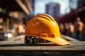Honoring Labor Day Construction Helmet Stands Tall Against a Backdrop with Ample Copy Space. created with Generative AI Royalty Free Stock Photo