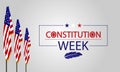 Honoring Our Founding Document Constitution Week Flag Design Royalty Free Stock Photo