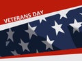 Honoring Our Heroes Veterans Day Banner Template with American Flag Royalty Free Stock Photo