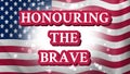 honouring the brave quote for memorial day on national flag of usa