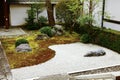 The famous Japanese rock garden in Honpo-ji