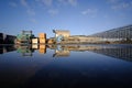 Honselersdijk, the Netherlands, Jan19,2020: Empty and abandoned building construction site closed for coronavirus,cold Royalty Free Stock Photo