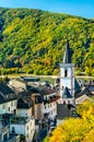 Hony Cross Church in Assmannshausen, the Upper Middle Rhine Valley in Germany Royalty Free Stock Photo