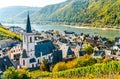 Hony Cross Church in Assmannshausen, the Upper Middle Rhine Valley in Germany Royalty Free Stock Photo