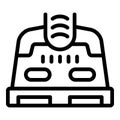 Hood assembly icon outline vector. Kitchen oven air extractor