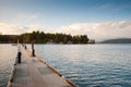 Hood Canal pier Royalty Free Stock Photo