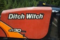 The hood of a Ditch Witch JT30 ditch digger parked in Idaho, USA - July 30, 2021