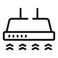 Hood filter icon outline vector. Stove kitchen vent