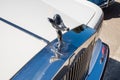 Hood ornament of vintage Rolls-Royce car, presented on oldtimer car show, Israel Royalty Free Stock Photo