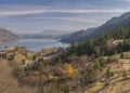 Hood River countryside Columbia Gorge Oregon panorama Royalty Free Stock Photo