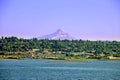 Hood river and mountain Royalty Free Stock Photo