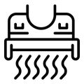 Hood technology icon outline vector. Cookery innovative venting system