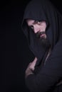 Hooded dark man