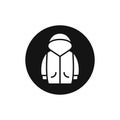 Hooded jacket vector icon