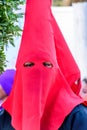 Hooded man in Lent procession, Antigua, Guatemala