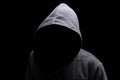 Hooded man in the shadow Royalty Free Stock Photo