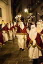 Hooded penitents during the famous Good Friday procession in Chieti (Italy