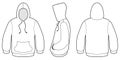 Hooded sweater template vector illustration.