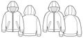 Hoodie for BABY with zipper on front. Apparel template