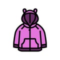 hoodie boy baby cloth color icon vector illustration