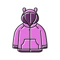 hoodie boy baby cloth color icon vector illustration