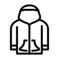 hoodie boy baby cloth line icon vector illustration