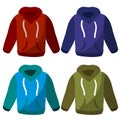 Hoodie with hood. Cartoon flat illustration isolated on white background Royalty Free Stock Photo