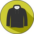 Hoodie icon - flat clothes icons