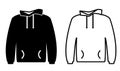 hoodie icon. hooded sweatshirt sign. hoody symbol. flat style