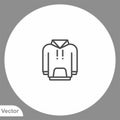 Hoodie vector icon sign symbol