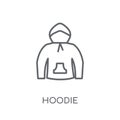 Hoodie linear icon. Modern outline Hoodie logo concept on white
