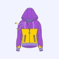 Hoodie for men symbol simple line icon on background
