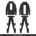 Hoodie Oversize, Modern and Minimalist Style Design, Black and White V2, Commercial Use