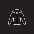 Hoodie sketch icon.