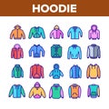 Hoodie And Sweater Collection Icons Set Vector