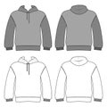 Hoodie template front, back views Royalty Free Stock Photo