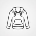 Hoodie vector icon sign symbol