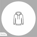 Hoodie vector icon sign symbol